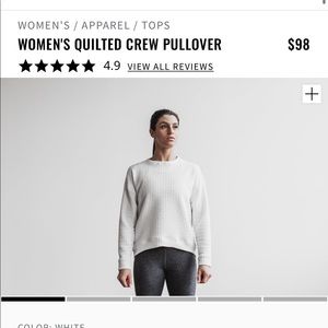 @@traded@@EUC NB white quilted crew pullover